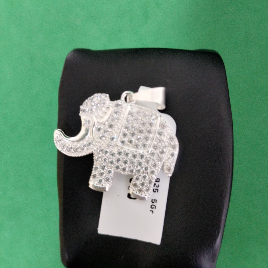 DIJE ELEFANTE C/CIRCONIAS PLATA .925 5 GR (NUEVO)