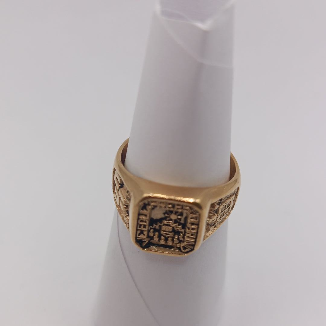 ANILLO DE GRADUACIÓN ORO 10 K 4,90 GRMS (SEMINUEVO)