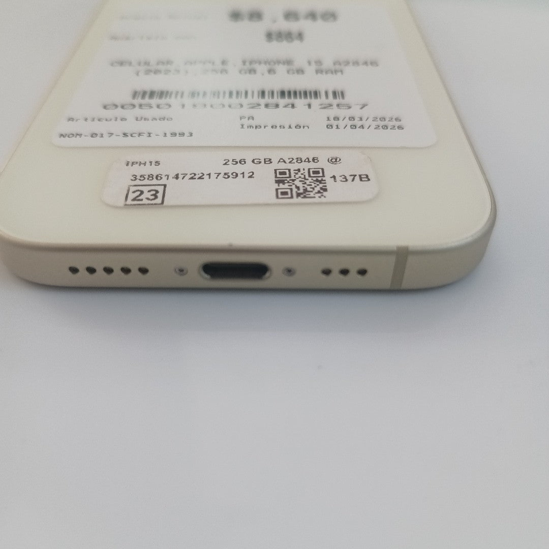 CELULAR APPLE IPHONE 15 A2846 (2023) 256 GB 6 GB RAM (SEMINUEVO)