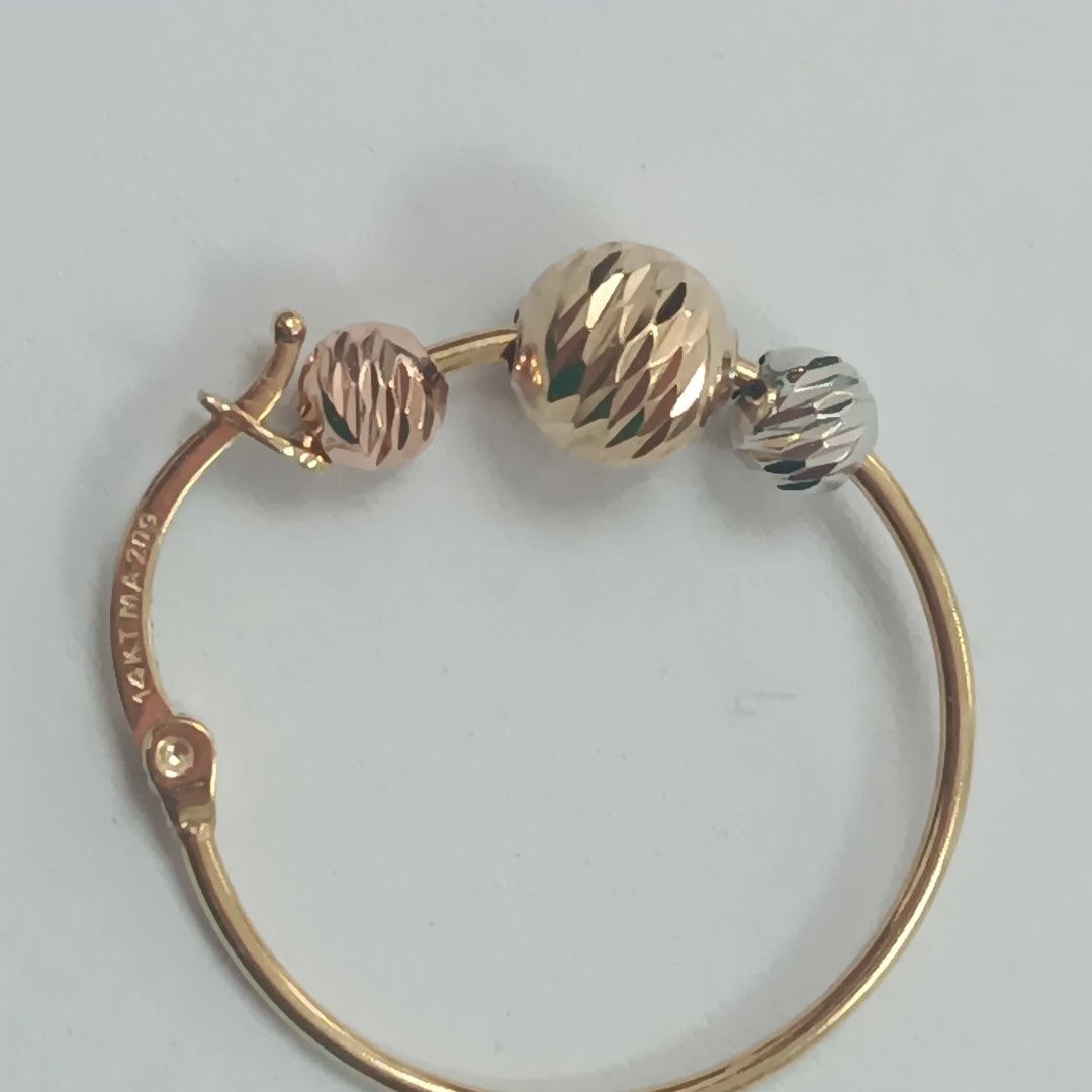 ARRACADAS PAR ORO 14 K 2.2 GRMS (SEMINUEVO)