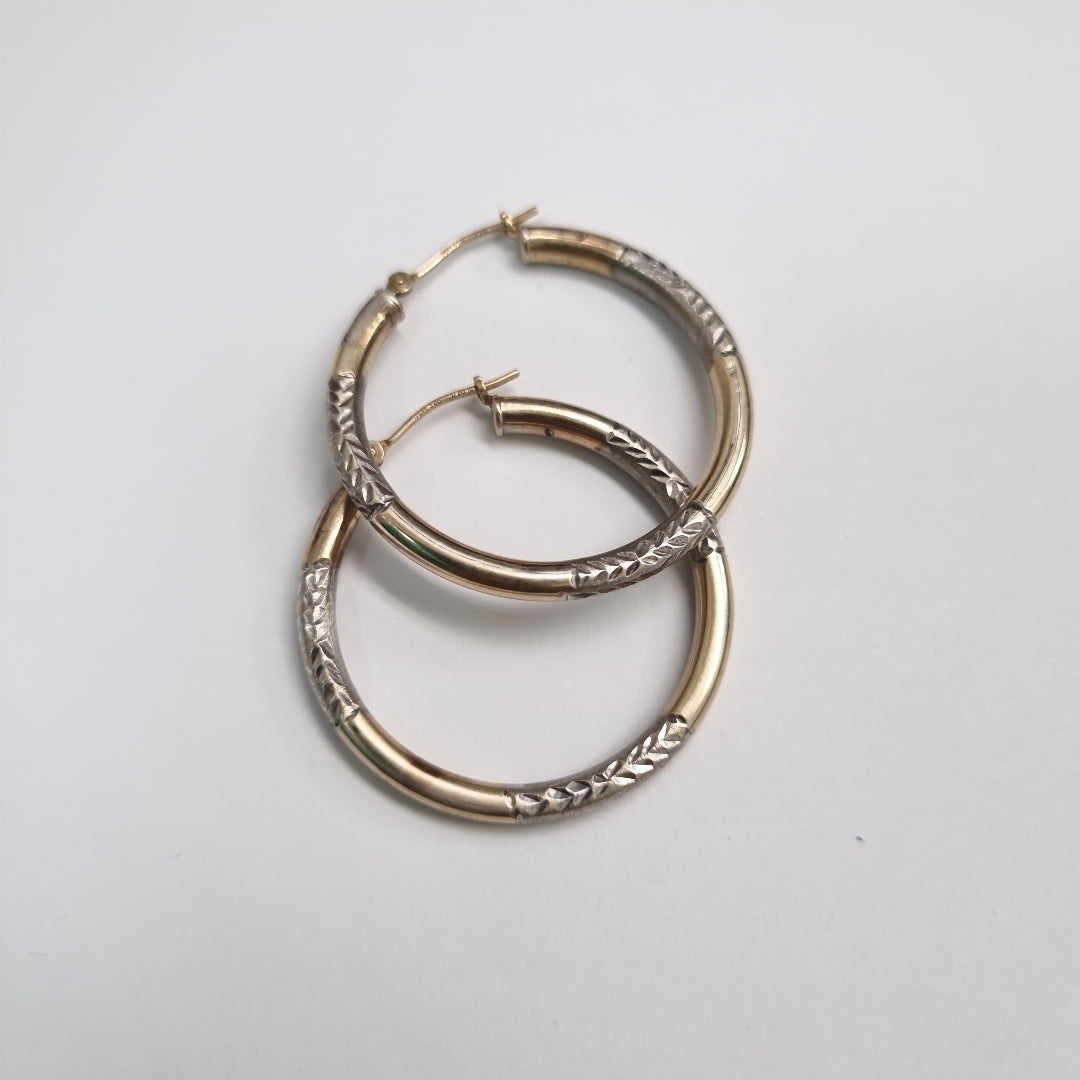 ARRACADAS PAR ORO, ORO COMBINADO 10 K 3.5 GRMS (SEMINUEVO)