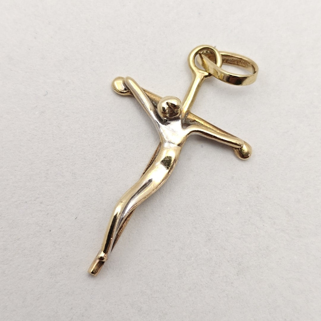 CRUCIFIJO ORO COMBINADO 10 K 1,70 GRMS (SEMINUEVO)