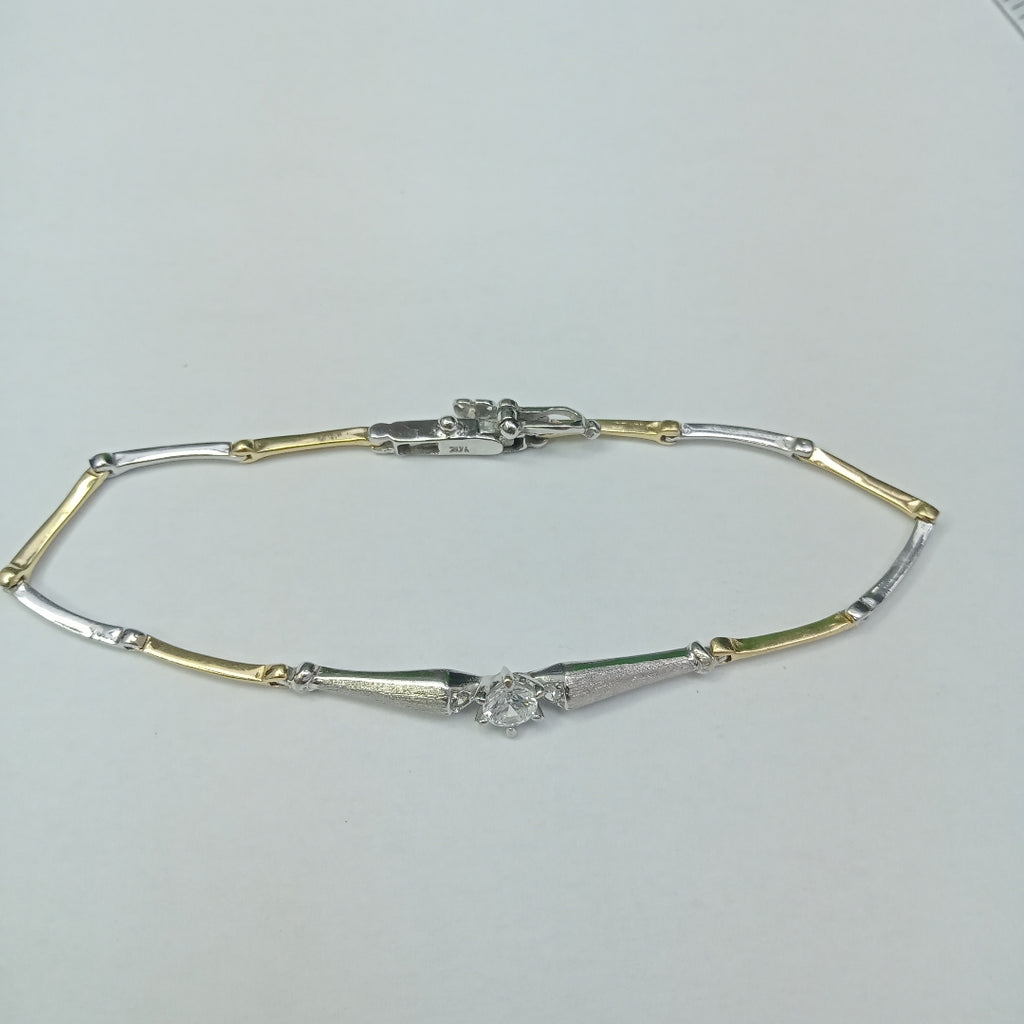 PULSERA ORO COMBINADO 14 K 5.3 GRMS (SEMINUEVO)