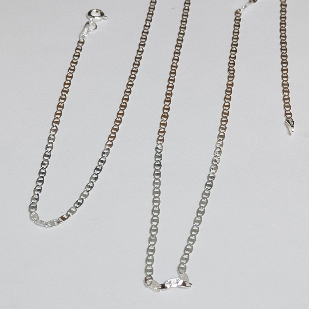 CADENA TEJIDO ESPEJO PLATA .925 60 CM 4.2 GR (NUEVO)