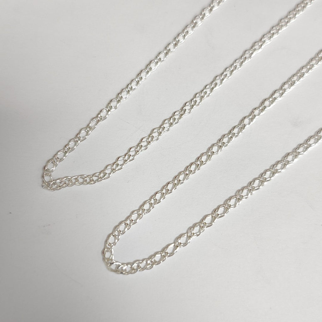 CADENA TEJIDO ESLABONES PLATA .925 55 CM 4 GR (NUEVO)