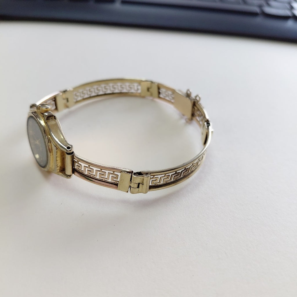 RELOJ CAJA ACERO PULSO ORO ORO 10 K 18.9 GRMS (SEMINUEVO)