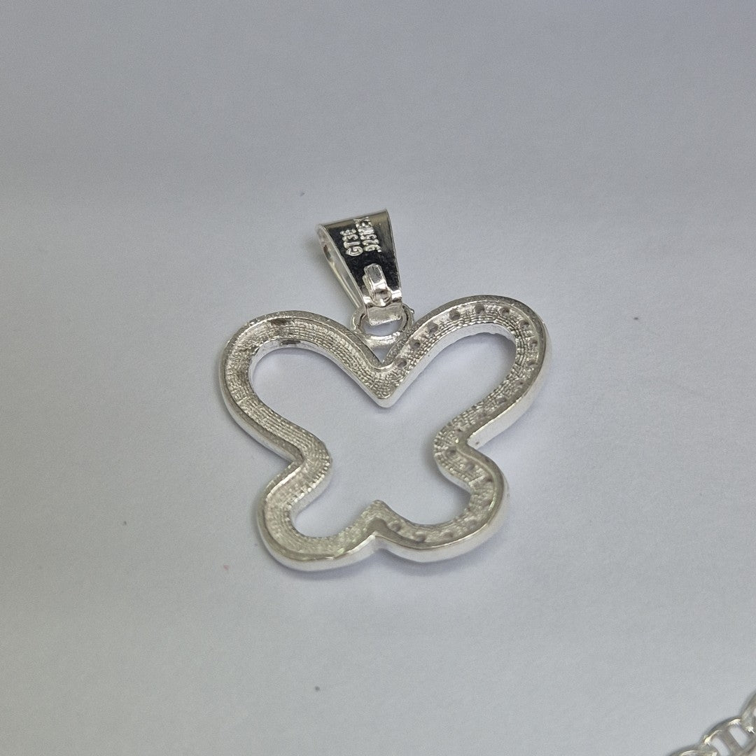 DIJE MARIPOSA C/CIRCONIAS PLATA .925 2.3 GR (NUEVO)