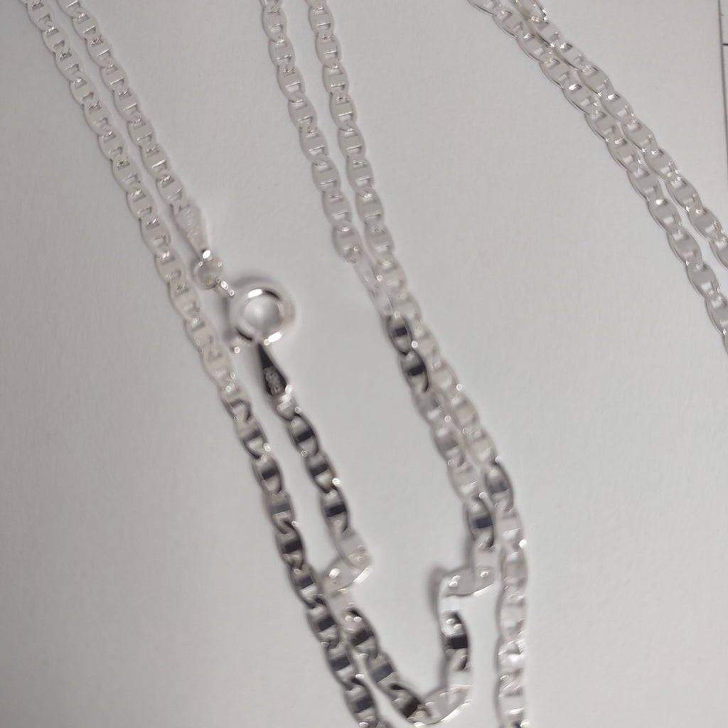 CADENA TEJIDO ESPEJO PLATA .925 55 CM 4 GR (NUEVO)