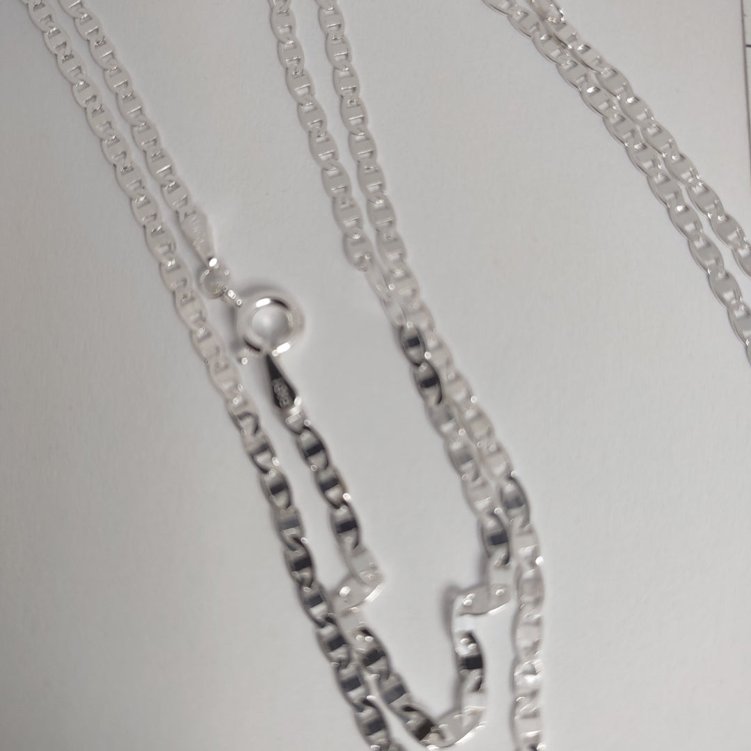 CADENA TEJIDO ESPEJO PLATA .925 55 CM 4 GR (NUEVO)