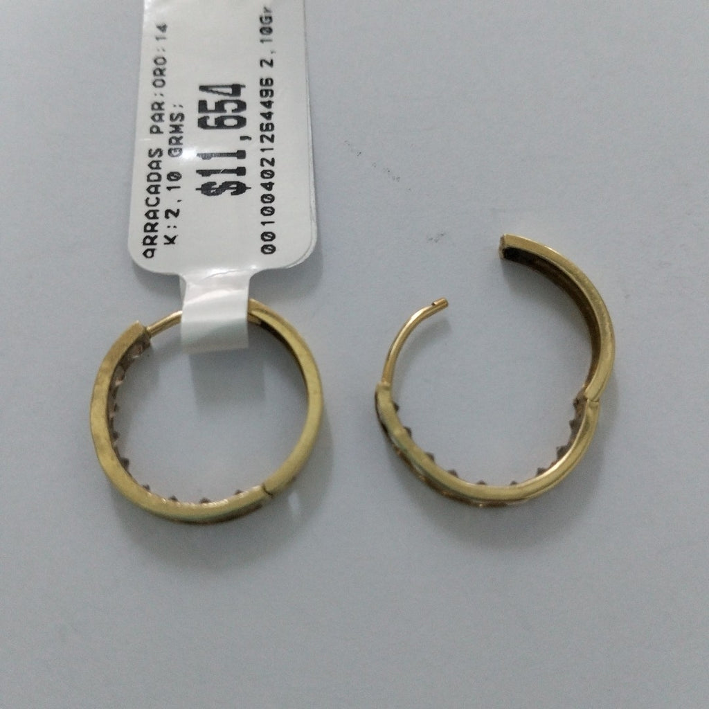 ARRACADAS PAR ORO 14 K 2,10 GRMS (SEMINUEVO)