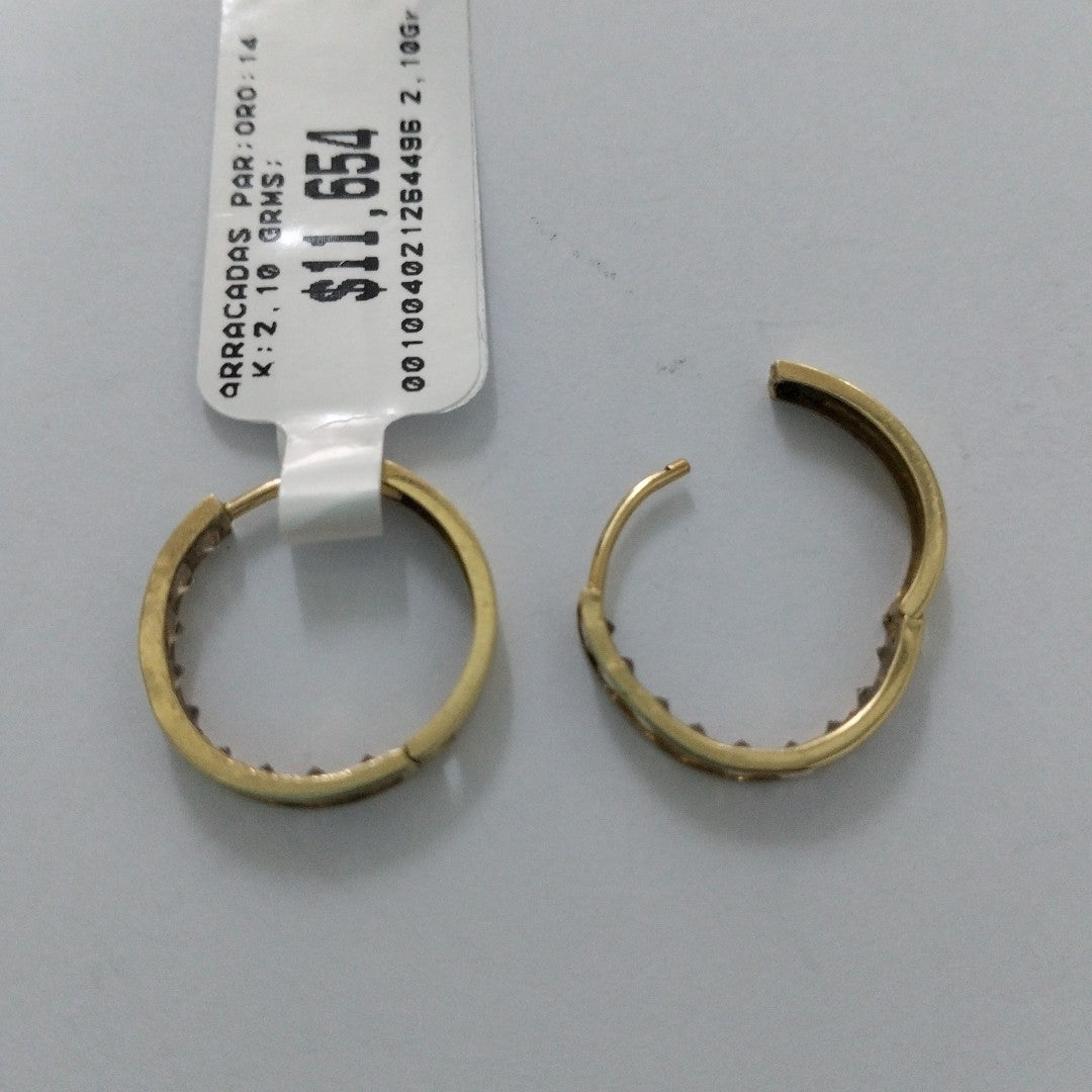 ARRACADAS PAR ORO 14 K 2,10 GRMS (SEMINUEVO)