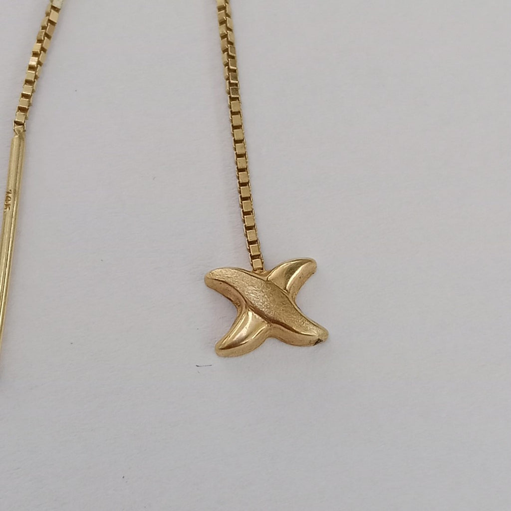 ARETES PAR ORO 14 K 1,30 GRMS (SEMINUEVO)