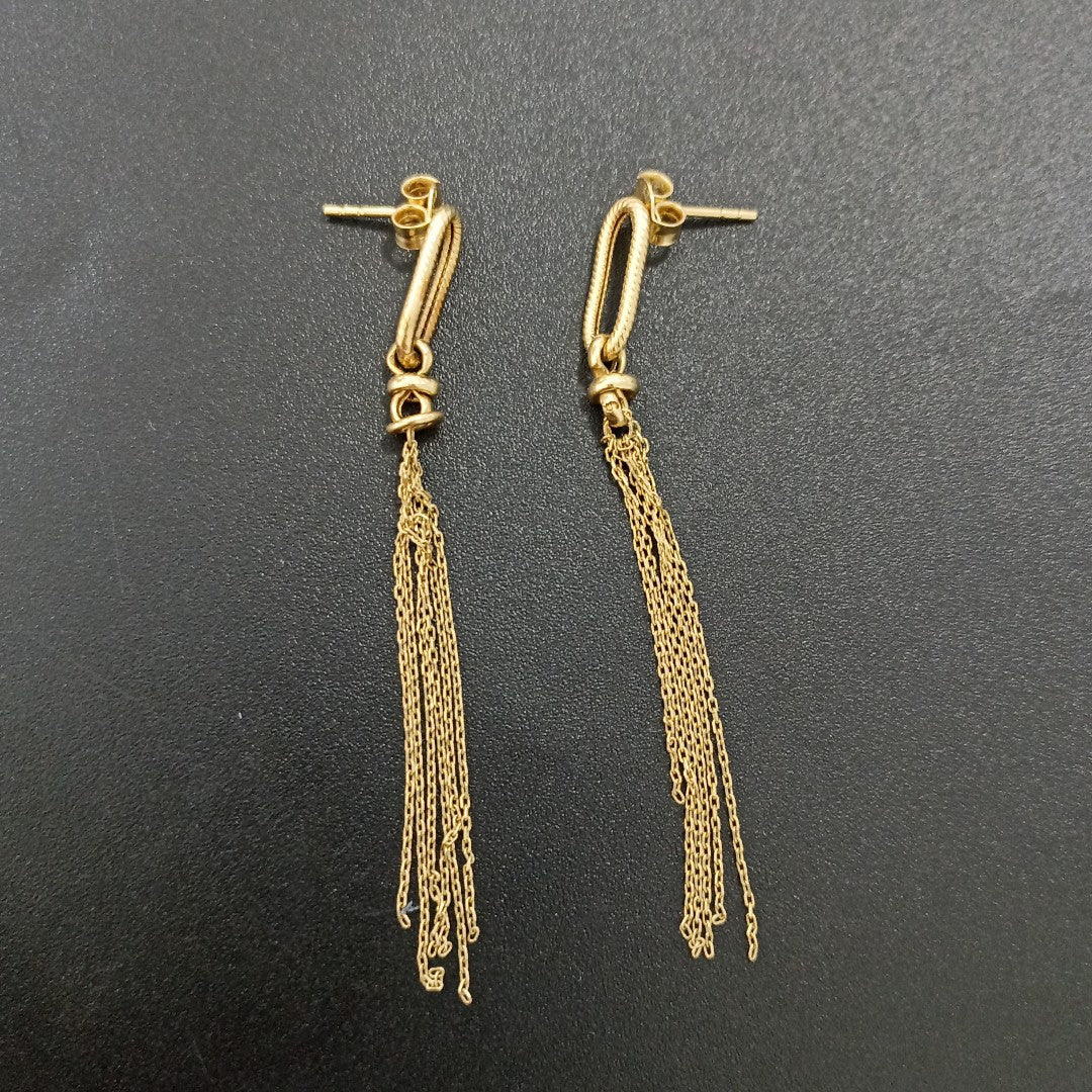 ARETES PAR,PULSERA ORO 14 K 2,30 GRMS (SEMINUEVO)
