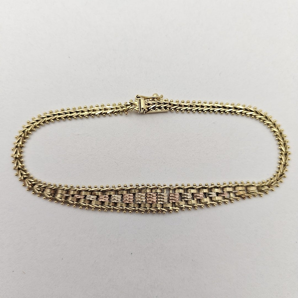 PULSERA ORO COMBINADO 14 K 8,50 GRMS (SEMINUEVO)