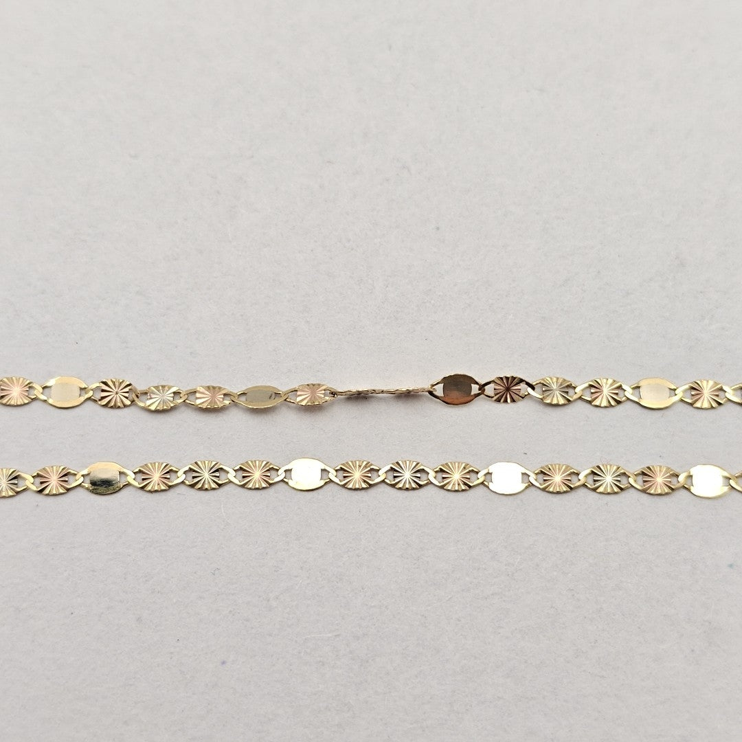 CADENA ORO COMBINADO 14 K 1,20 GRMS (SEMINUEVO)