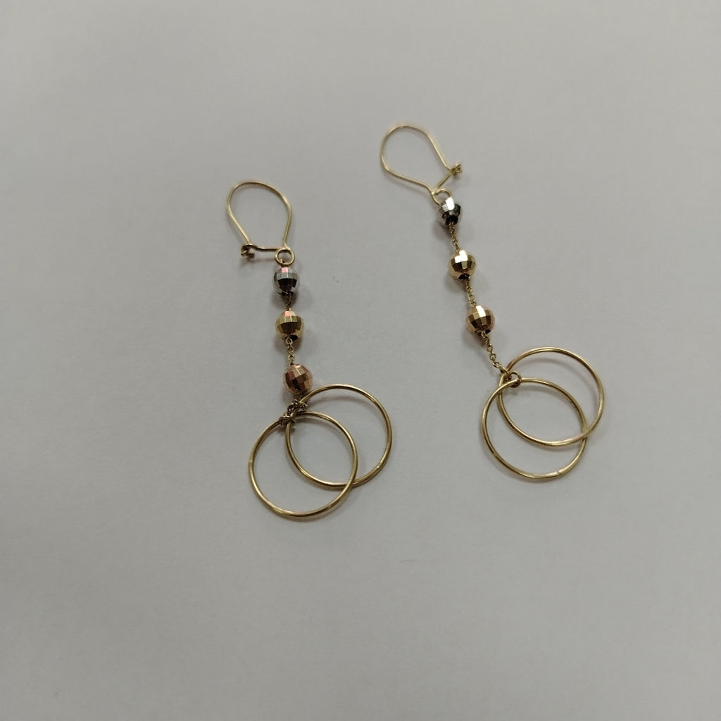 ARRACADAS PAR ORO,ORO COMBINADO 14 K 2,10 GRMS (SEMINUEVO)