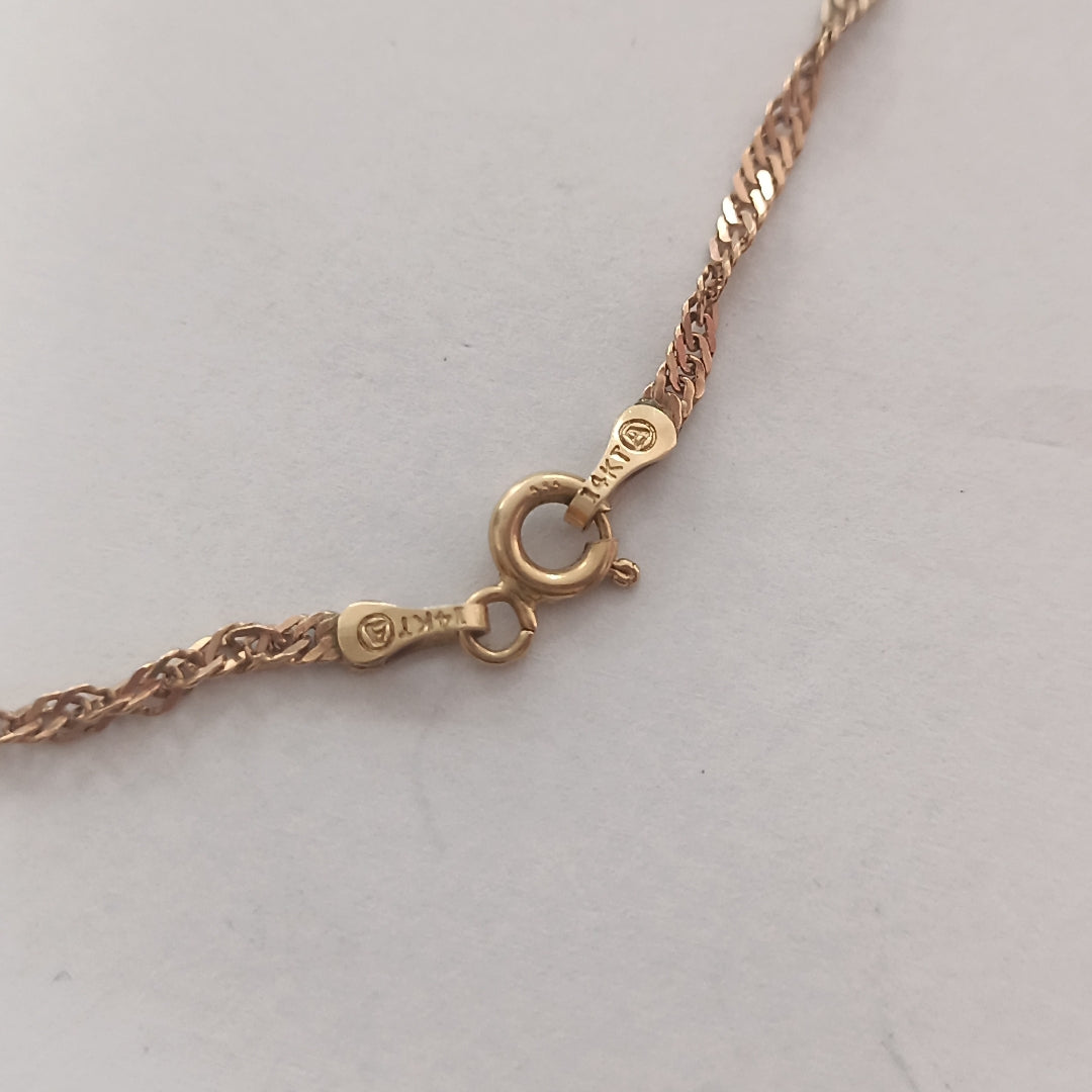 CADENA ORO,ORO COMBINADO 14 K 4,20 GRMS (SEMINUEVO)