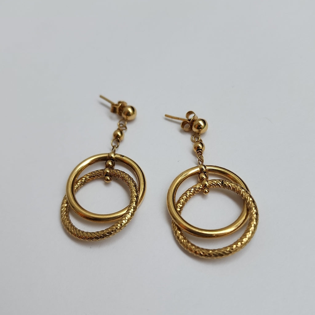 BROQUELES PAR ORO 14 K 2,60 GRMS (SEMINUEVO)