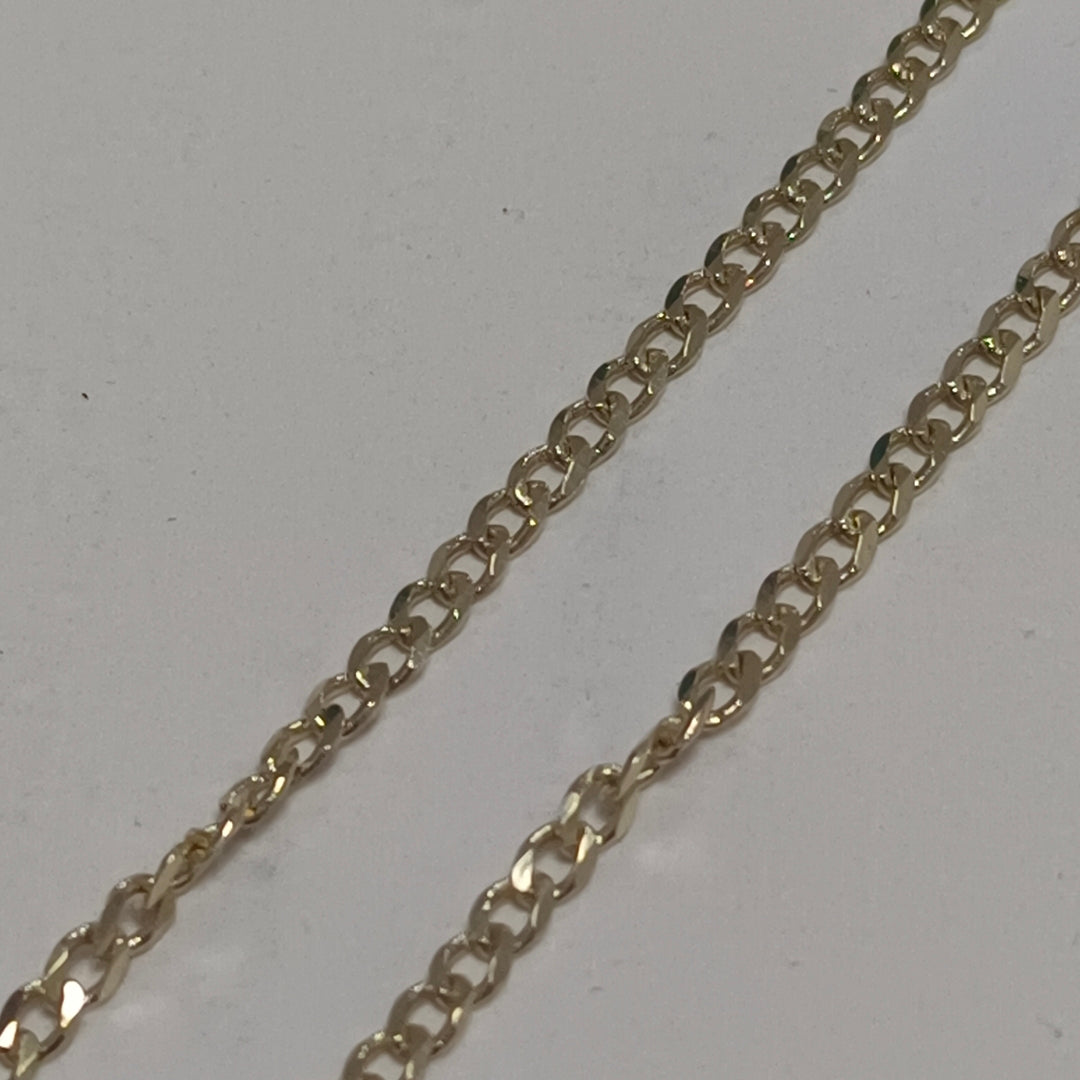 CADENAS TEJIDO BARBADA ORO 10K 55 CM 3.4 GR (NUEVO)