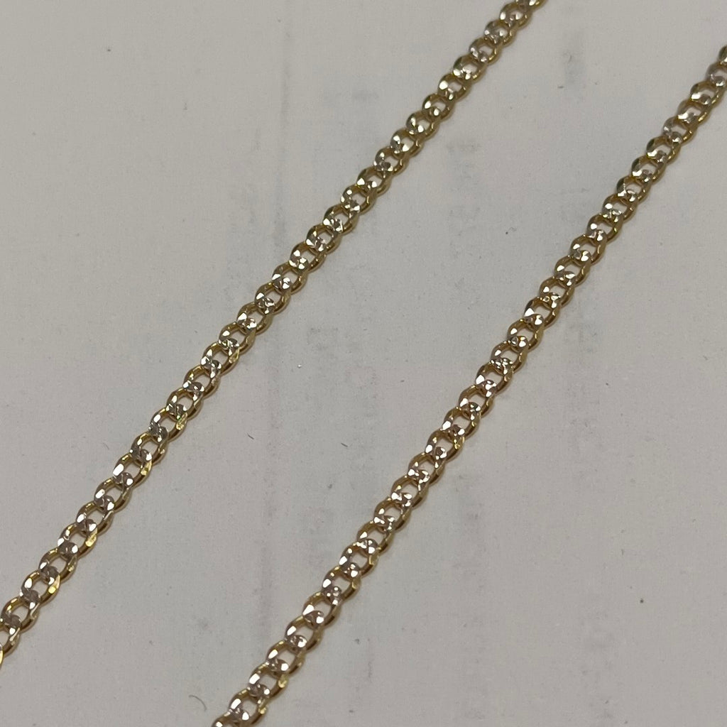CADENAS BARBADA DIAMANTADA ORO 14K 60 CM 6.1 GR (NUEVO)
