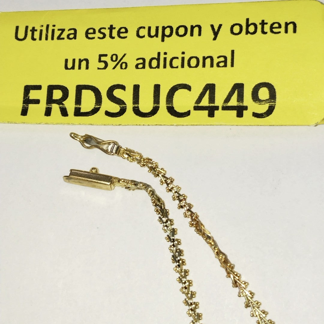 PULSERA ORO, ORO COMBINADO 14 K 4.5 GRMS (SEMINUEVO)