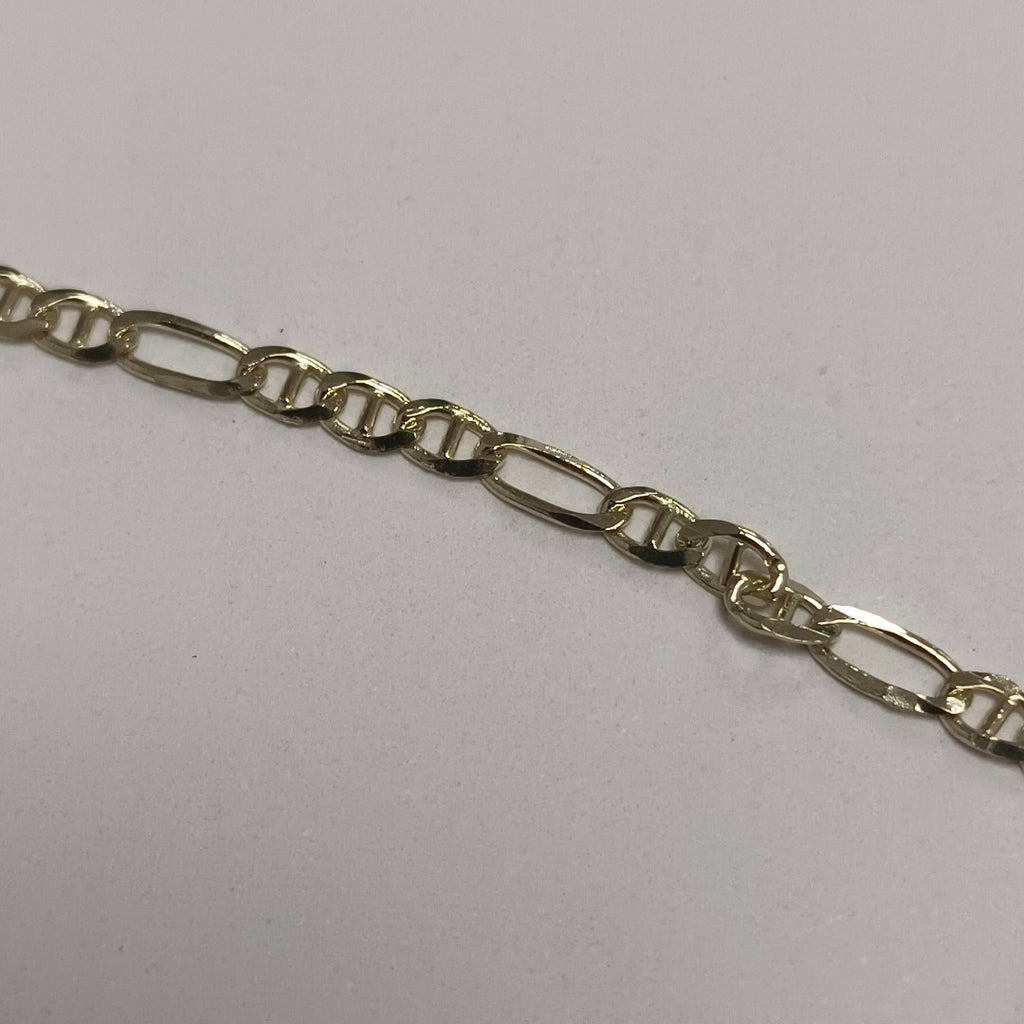 CADENAS TEJIDO FIGARO GUCHI ORO 10K 60 CM 5.3 GR (NUEVO)