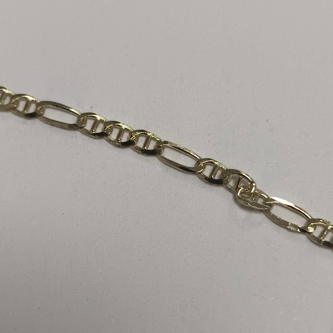 CADENAS TEJIDO FIGARO GUCHI ORO 10K 60 CM 5.3 GR (NUEVO)
