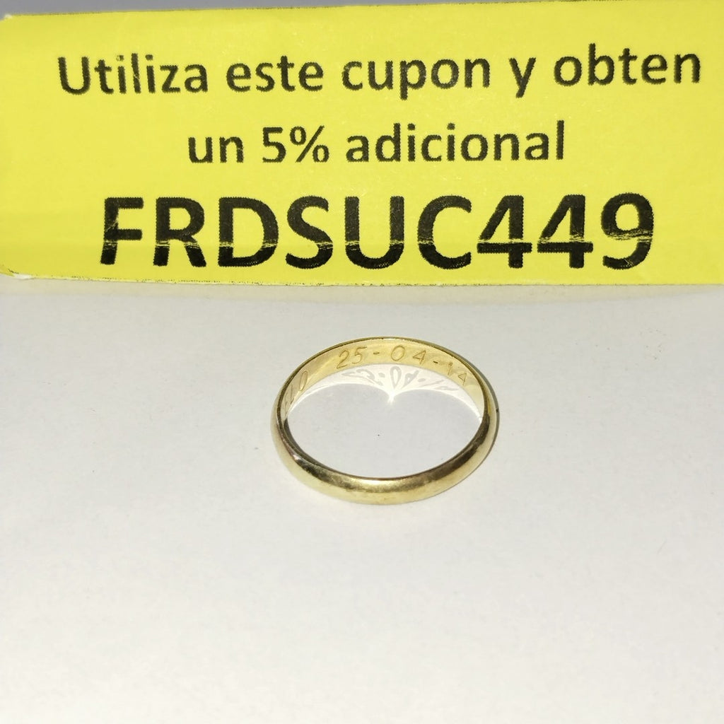 ARGOLLA ORO 10 K 1.9 GRMS (SEMINUEVO)