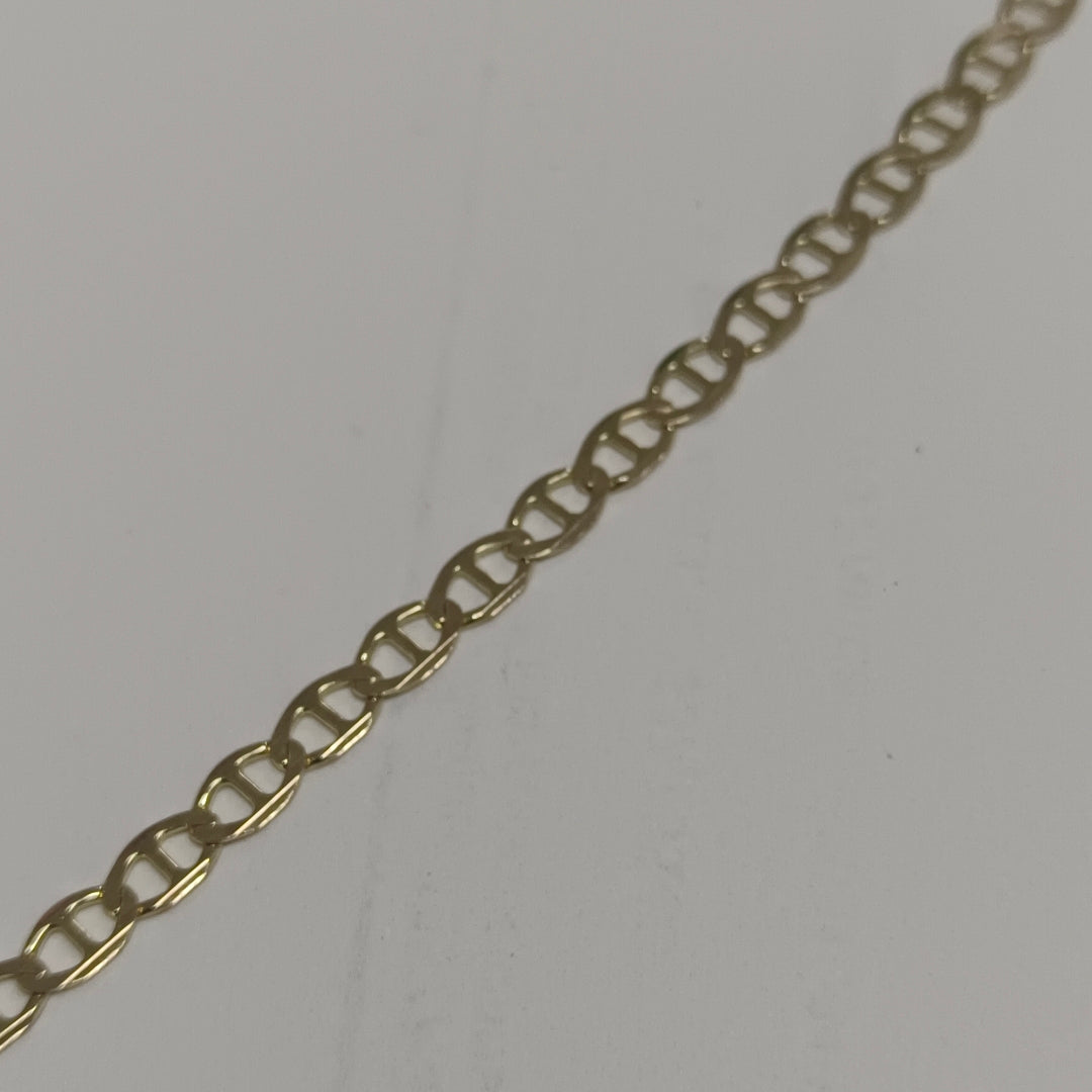 PULSERAS TEJIDO MARINERA ORO 14K 18 CM 2.9 GR (NUEVO)