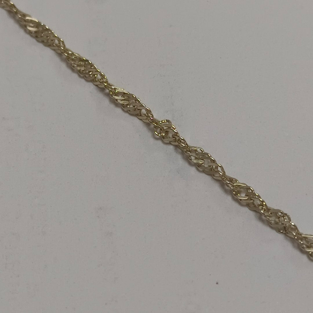 PULSERAS TEJIDO MEDIO TZL ORO 14K 18 CM 1.3 GR (NUEVO)