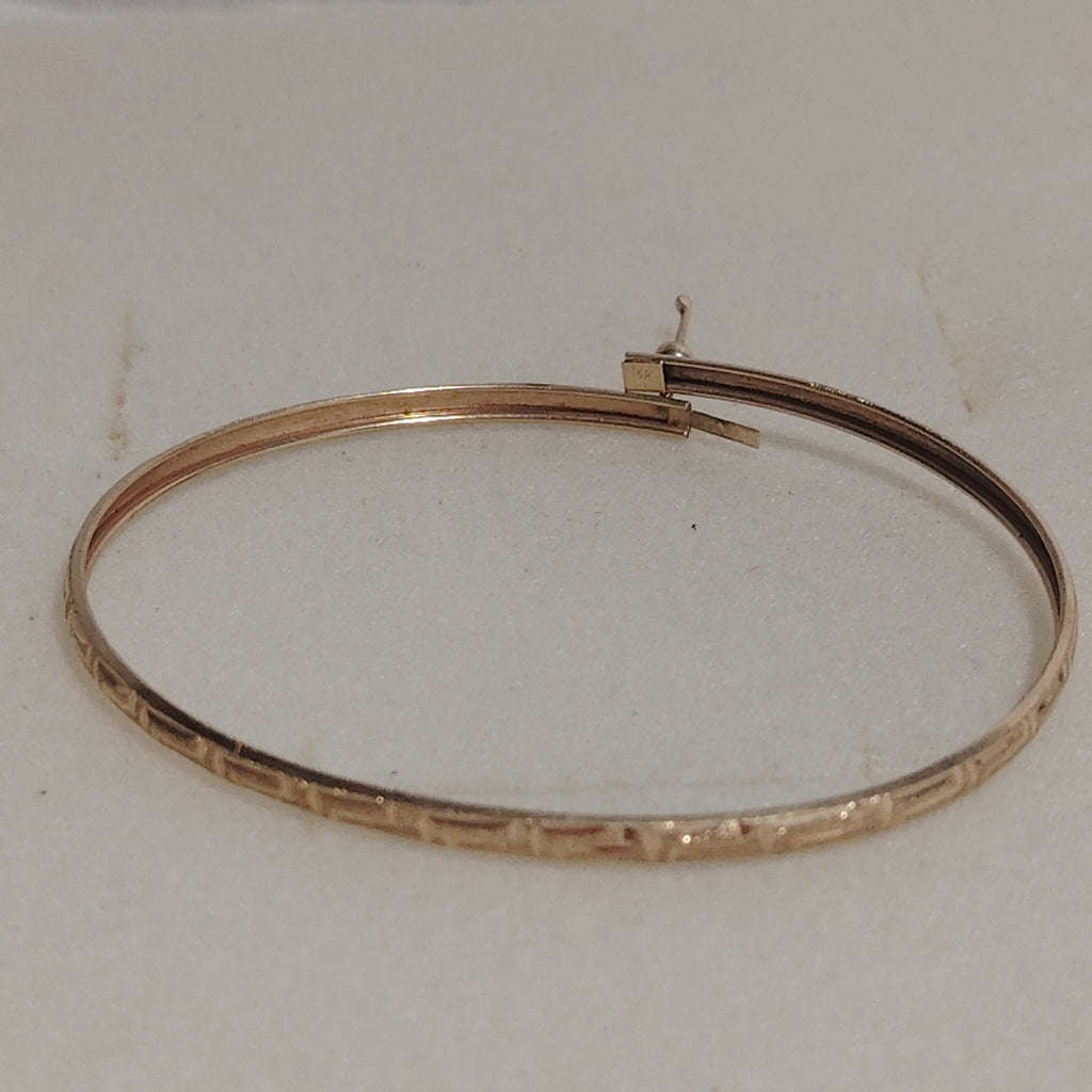 PULSERA RIGIDA ORO 14 K 2.9 GRMS (SEMINUEVO)