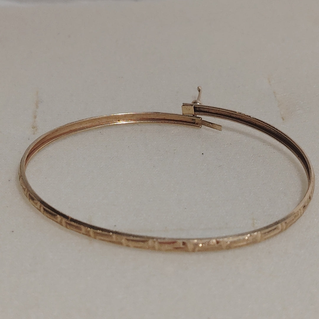 PULSERA RIGIDA ORO 14 K 2.9 GRMS (SEMINUEVO)