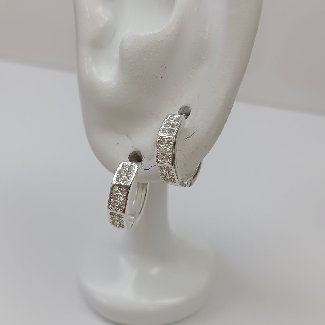 ARRACADAS C/CIRCONIAS PLATA .925 2.5 GR (NUEVO)