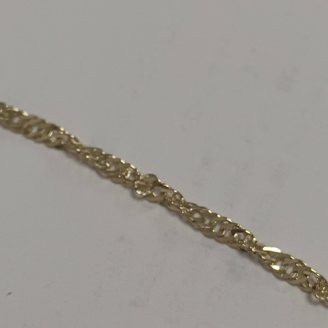 CADENAS TEJIDO MEDIO TORZAL ORO 10K 50 CM 3.6 GR (NUEVO)