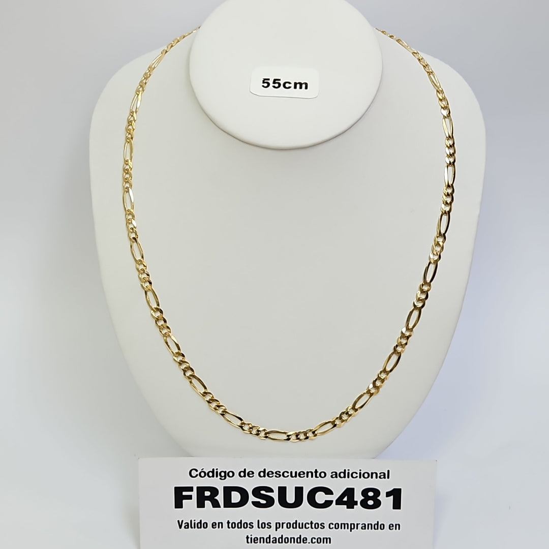 CADENAS 3X1 ORO 14K 55 CM 17.8 GR (NUEVO)