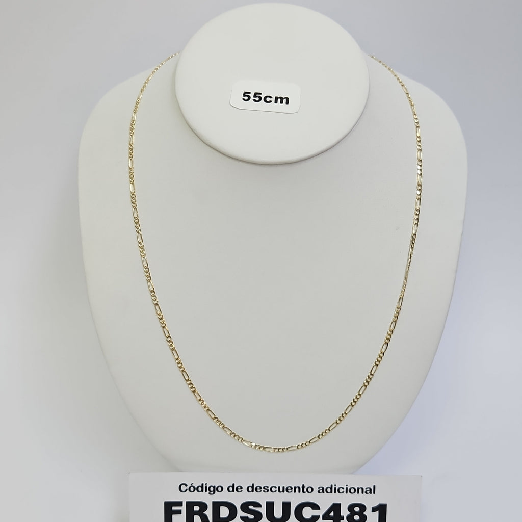 CADENAS 3X1 ORO 14K 55 CM 5.2 GR (NUEVO)