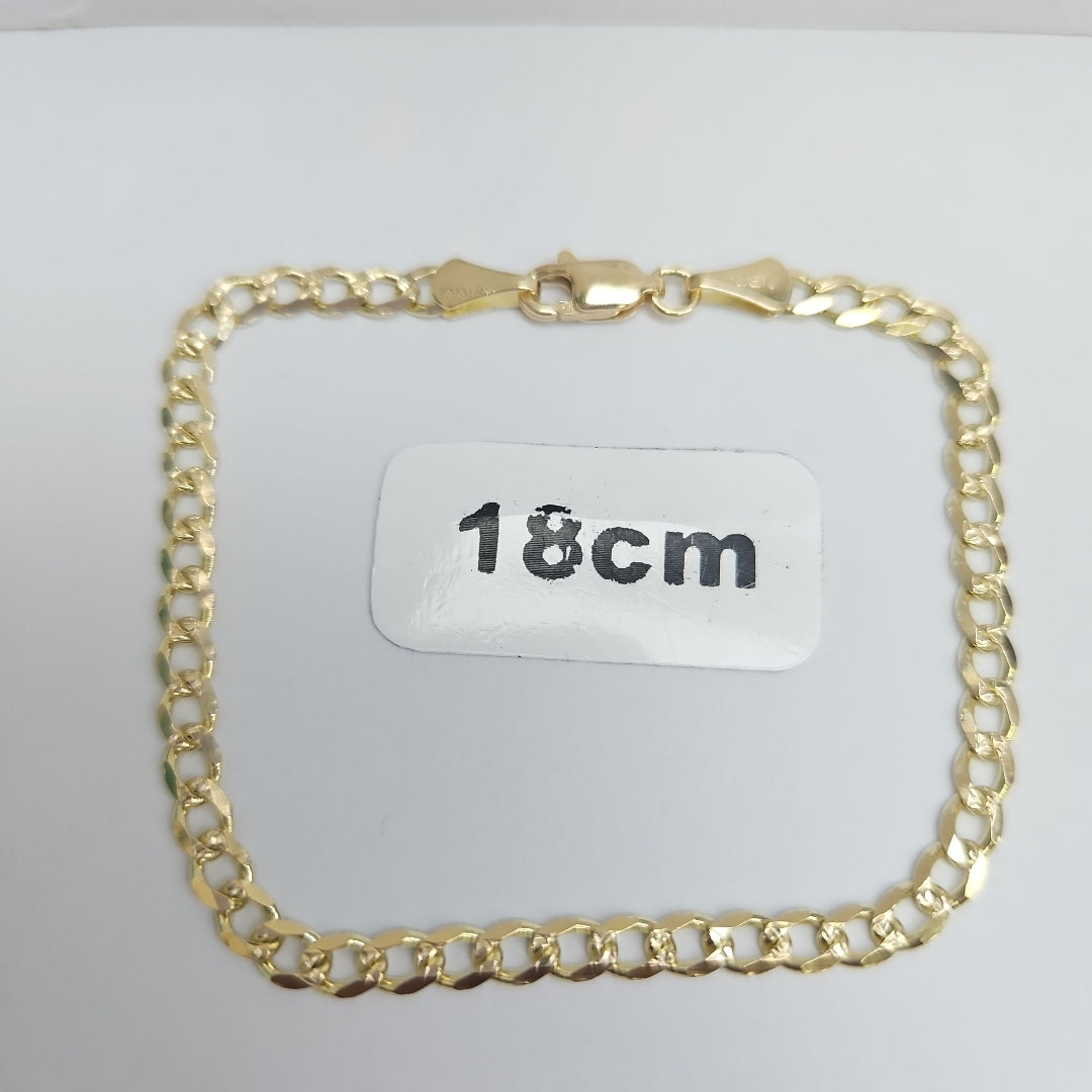 PULSERAS BARBADA ORO 14K 18 CM 4.6 GR (NUEVO)