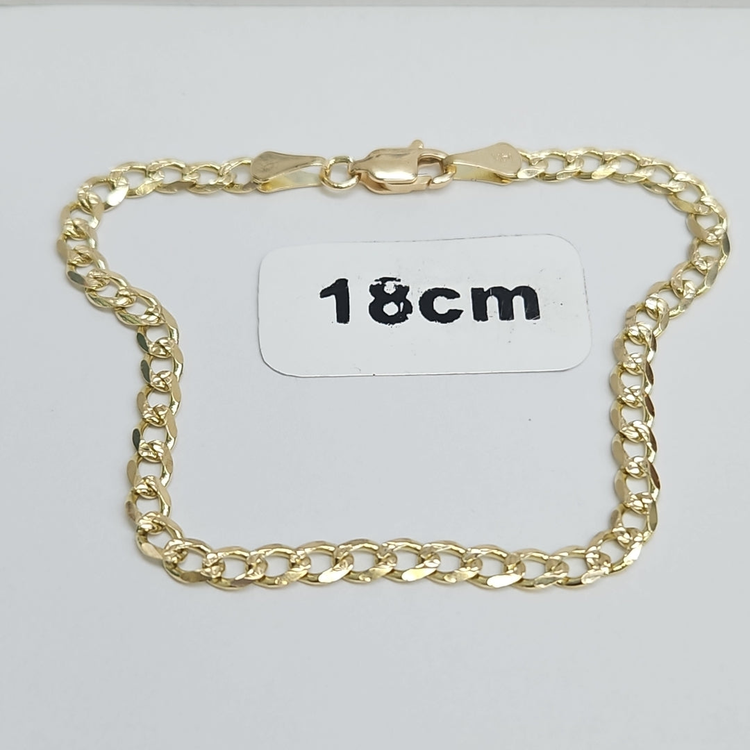 PULSERAS BARBADA ORO 14K 18 CM 4.7 GR (NUEVO)