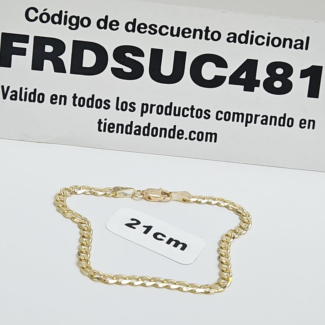PULSERAS BARBADA ORO 14K 21 CM 5.3 GR (NUEVO)