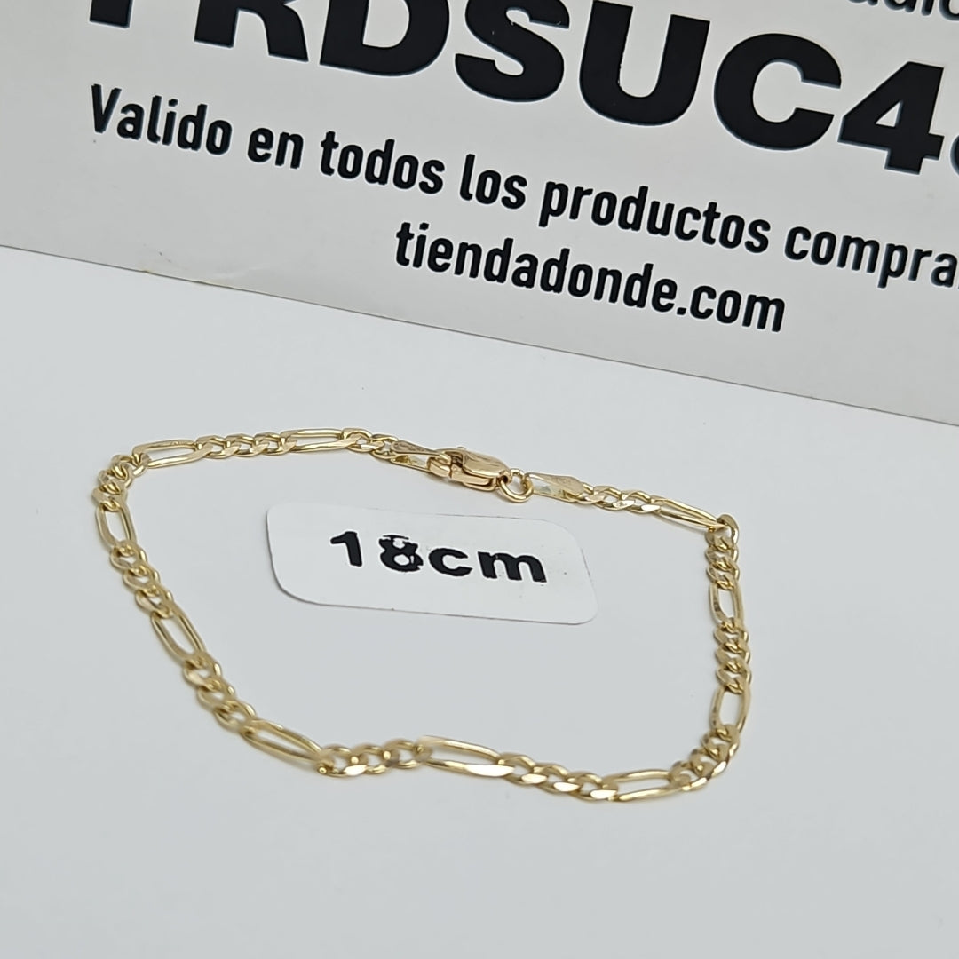 PULSERAS 3X1 ORO 14K 18 CM 2.9 GR (NUEVO)