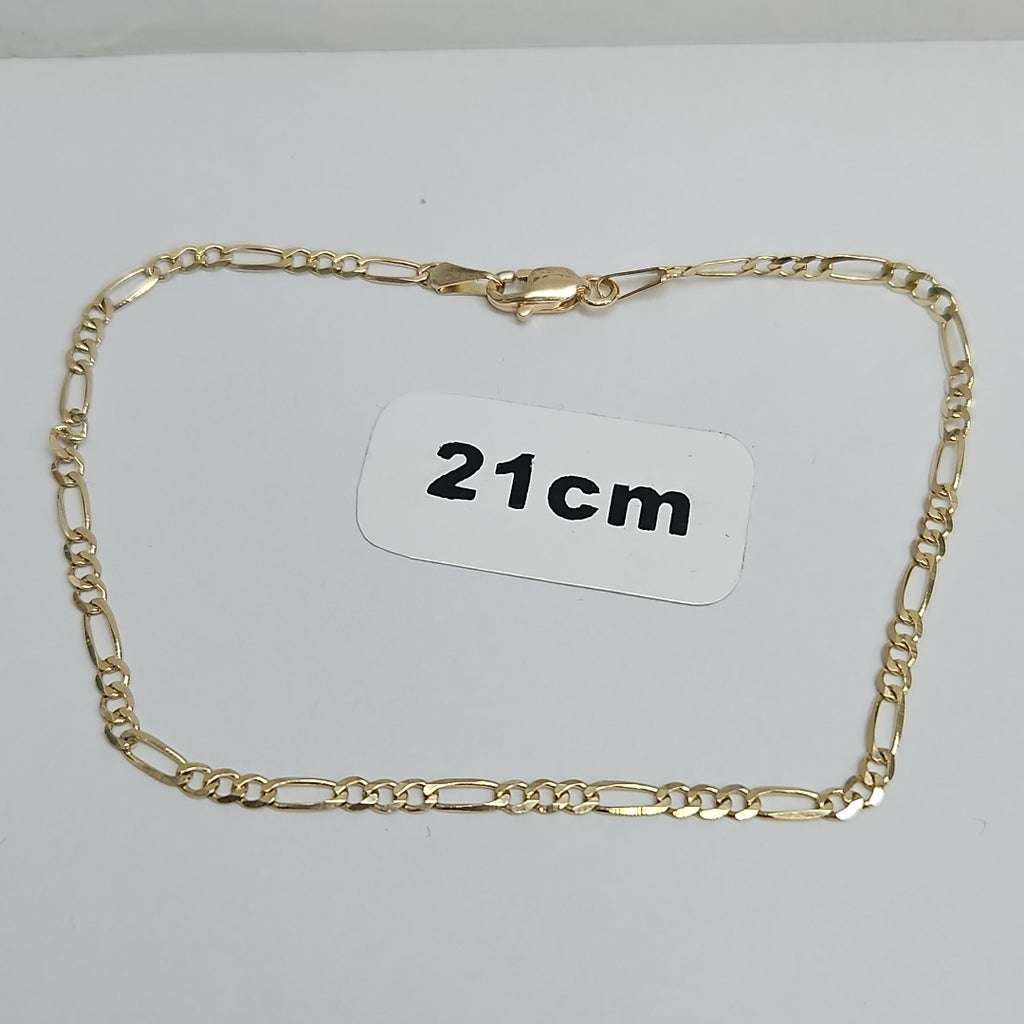 PULSERAS 3X1 ORO 14K 21 CM 2.1 GR (NUEVO)