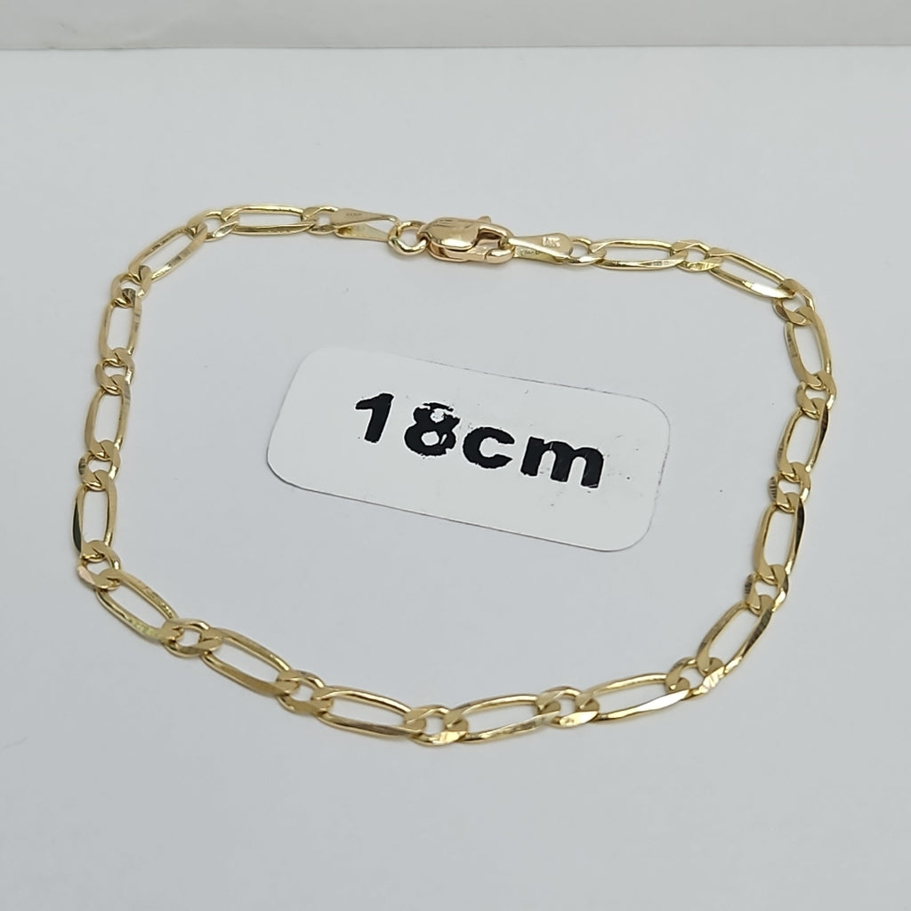 PULSERAS 1X1 ORO 14K 18 CM 2.7 GR (NUEVO)
