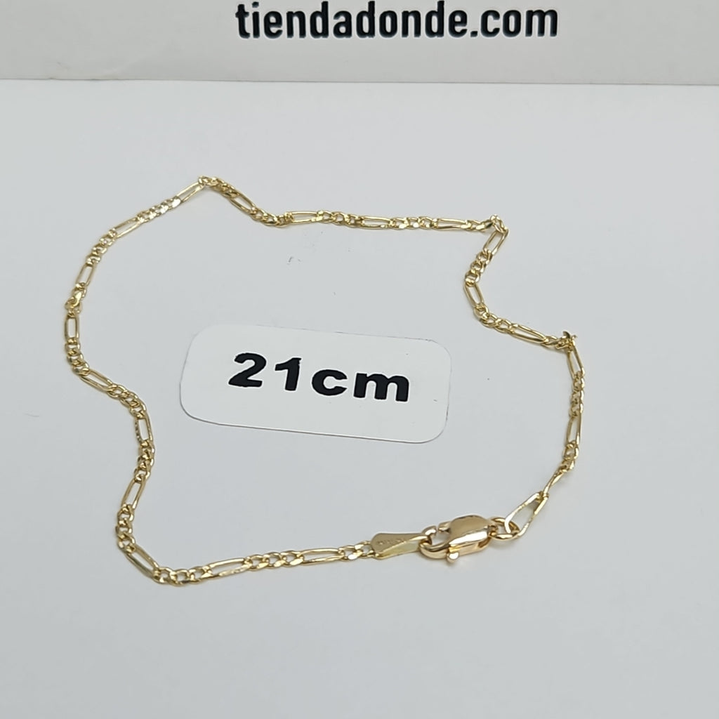 PULSERA 3X1 ORO 14K 21 CM 1.7 GR (NUEVO)