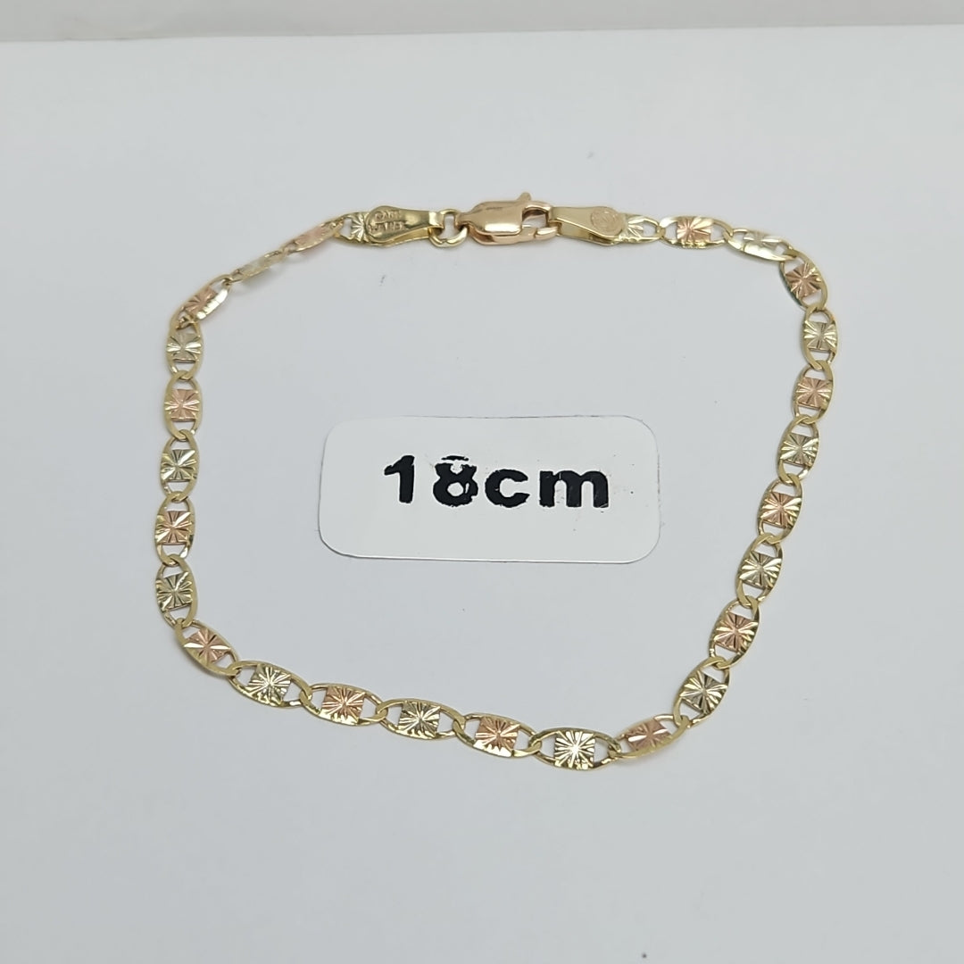 PULSERAS TEJIDO GUCHI ORO 10K 16 CM 2.6 GR (NUEVO)