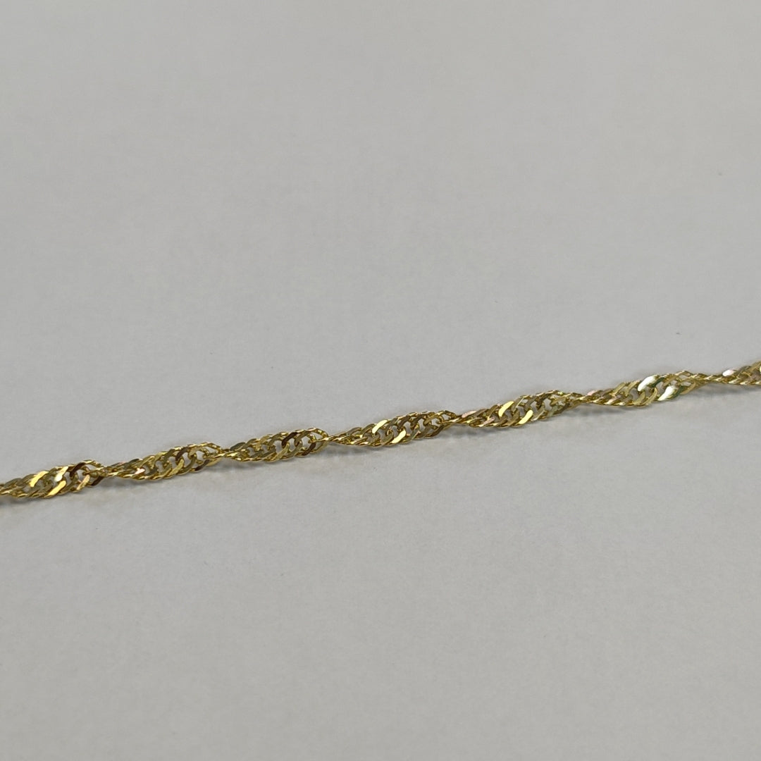 PULSERAS TEJIDO MEDIO TZL ORO 14K 18 CM 1.9 GR (NUEVO)