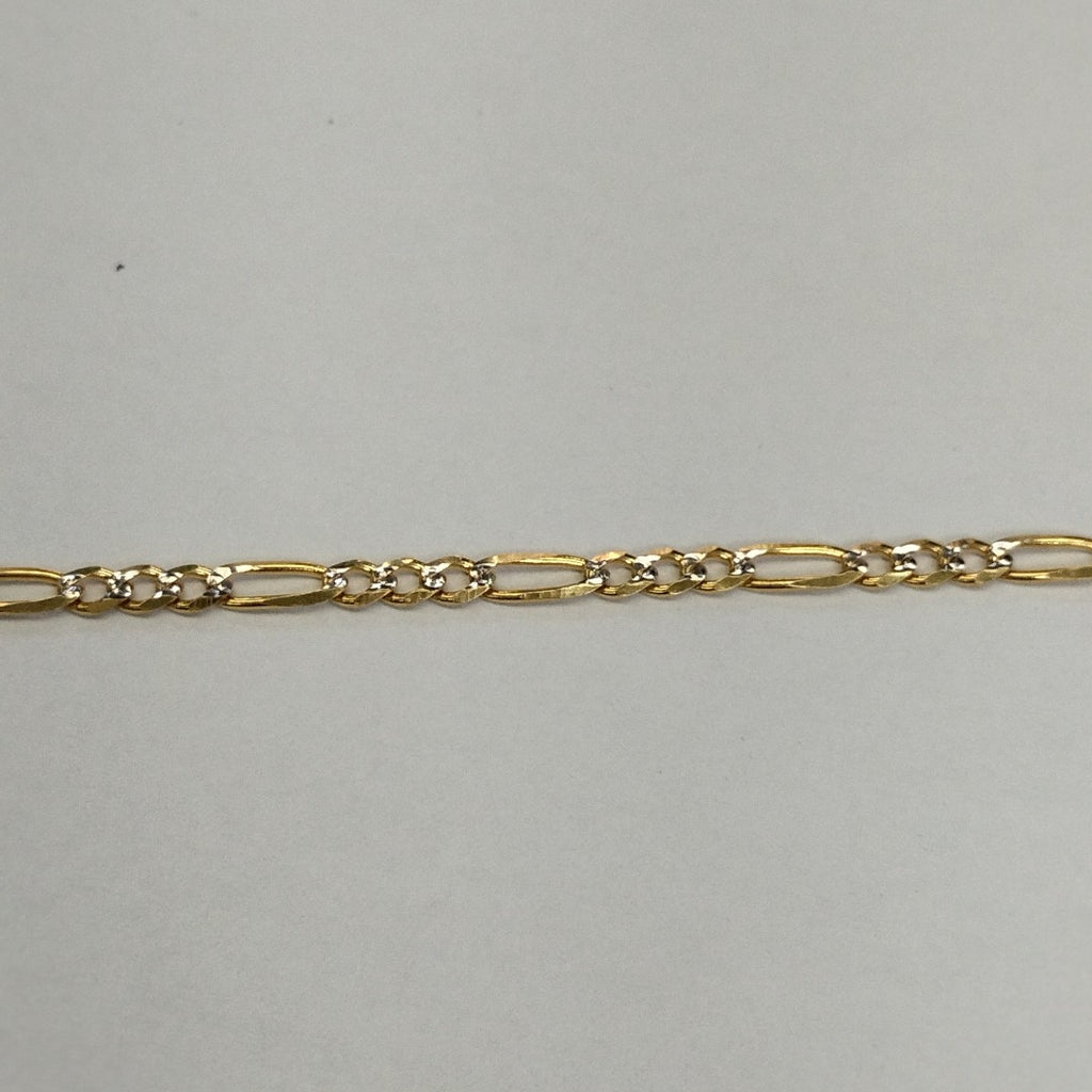 PULSERAS 3X1 DIAMANTADA ORO 14K 18 CM 3.1 GR (NUEVO)