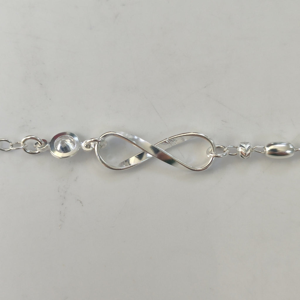 PULSERA TEJIDO ESPECIAL PLATA .925 18 CM 2.6 GR (NUEVO)