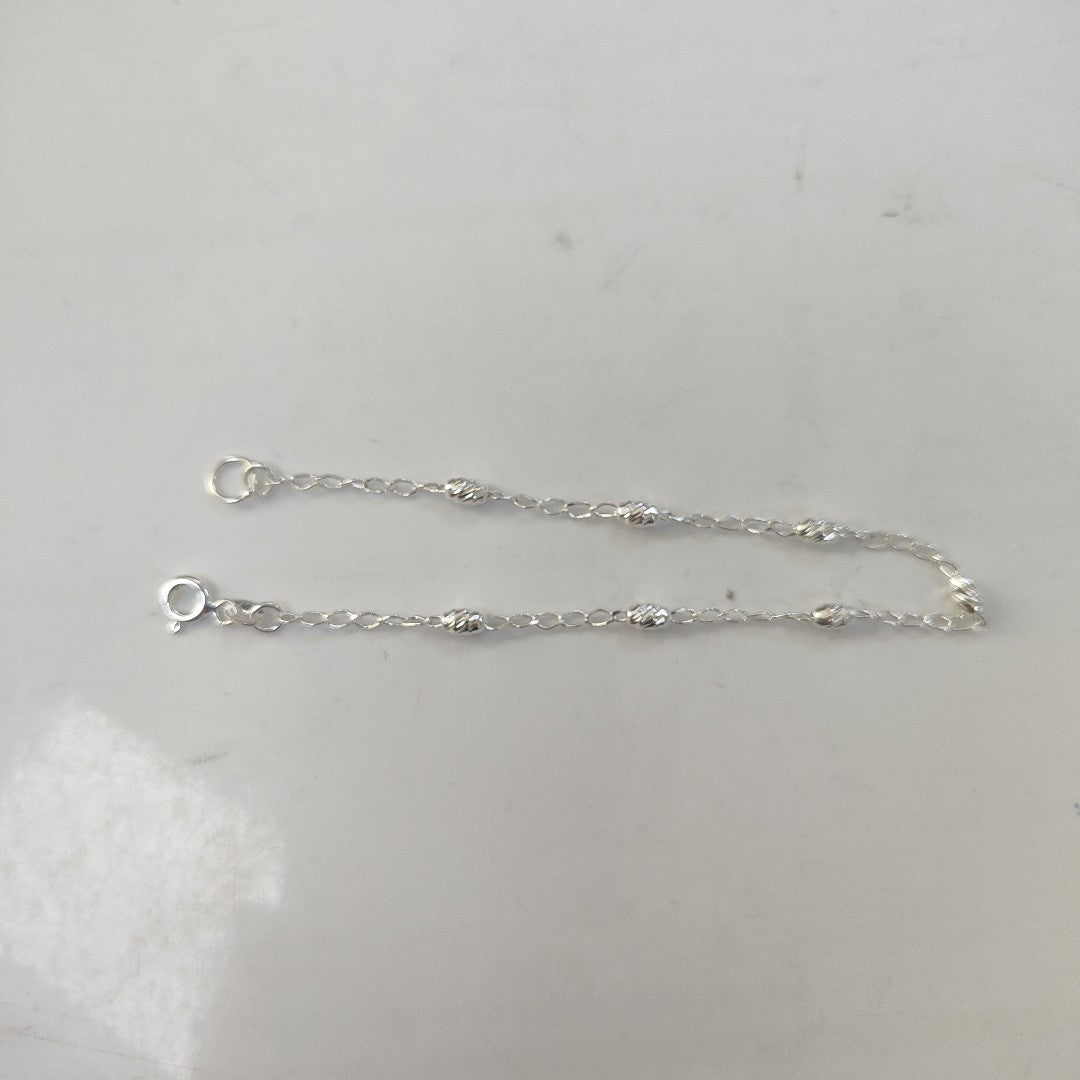 PULSERA TEJIDO TEJIDO ESPECIAL PLATA .925 18 CM 1.6 GR (NUEVO)
