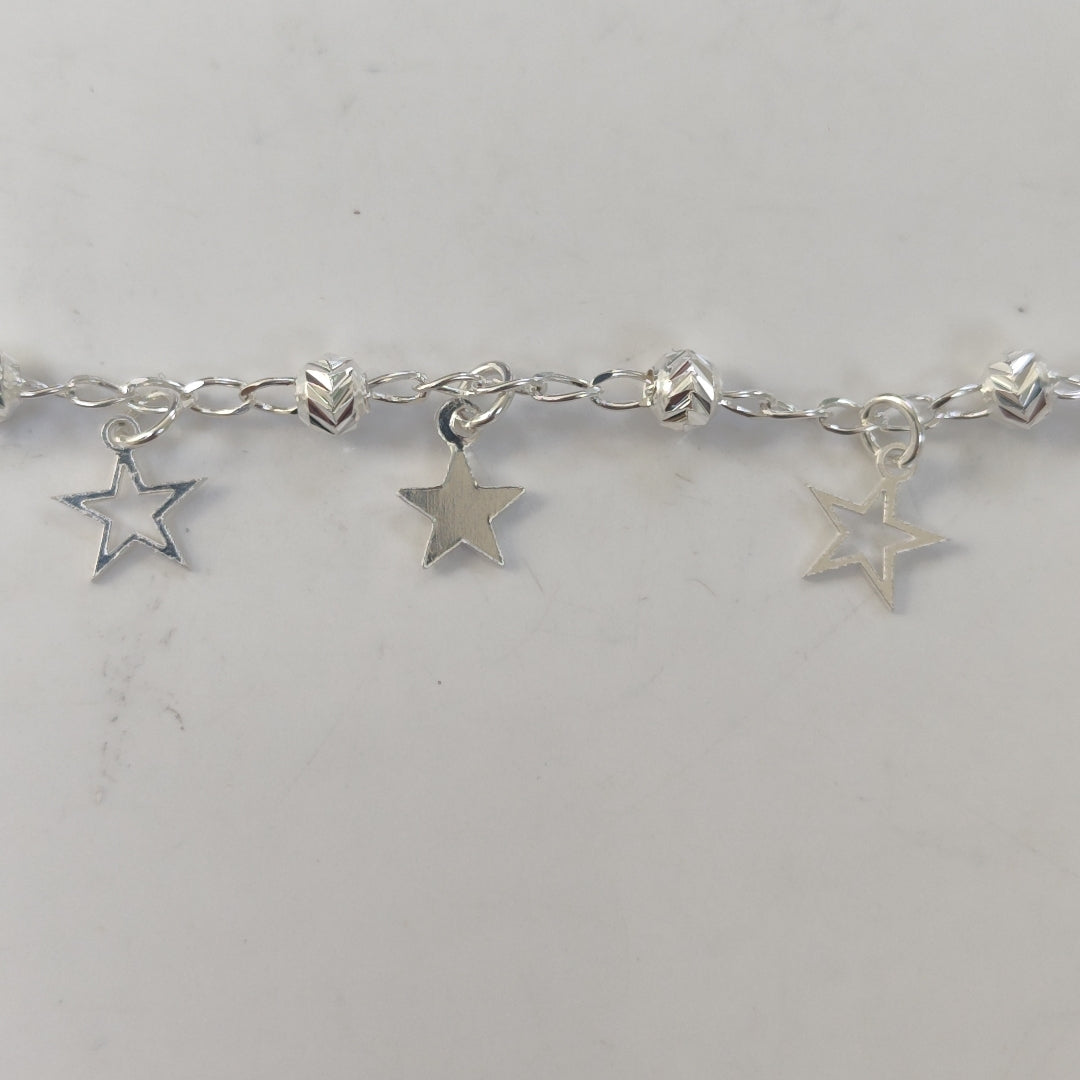 PULSERA TEJIDO ESPECIAL PLATA .925 18 CM 3 GR (NUEVO)