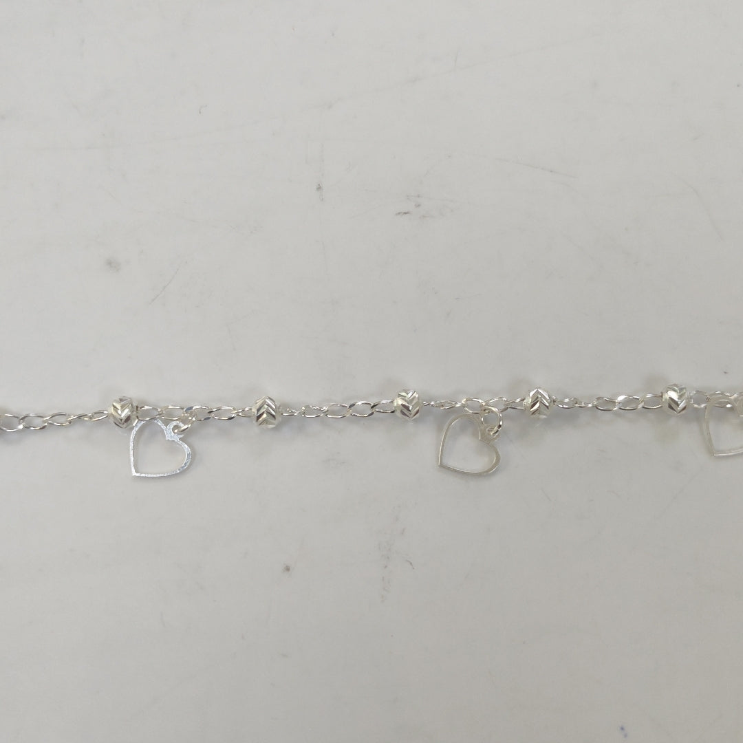 PULSERA TEJIDO ESPECIAL PLATA .925 18 CM 2.6 GR (NUEVO)